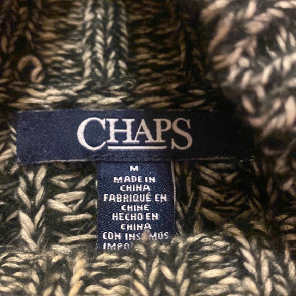 Gently Used Beautiful Chaps Black & White Bell Sleeve Sweater - Picture 4 of 5